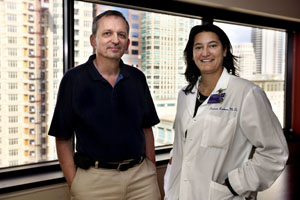 Gordon Hazen, PhD, professor of industrial engineering and management sciences, and Daniela Ladner, MD, assistant professor of surgery