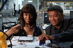 Carla Pugh, MD, PhD, associate professor of surgery, and Chang Liu, professor of electrical engineering and computer science