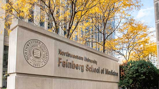 The Feinberg sign on our Chicago campus