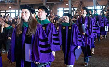 MD students walk into graduation