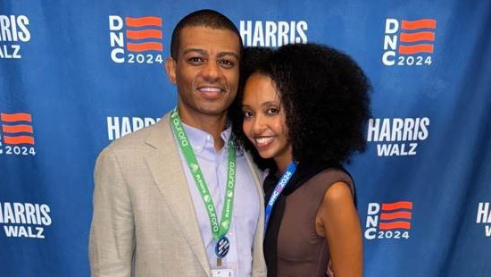 Hebron Kelecha, MD, posing a guest at the Democratic National Convention